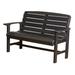 Wildridge Manufactured Wood Garden Outdoor Bench Plastic in Black | 34 H x 56 W x 24 D in | Wayfair LCC-226-black