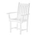 Wildridge Classic Side Outdoor Chair w/ Arms Plastic/Resin in White | 37 H x 26 W x 17 D in | Wayfair LCC-254-White