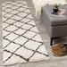 Black/White 26 x 1.38 in Area Rug - Wade Logan® Lydon Soft Geometric Ivory/Black Indoor Area Rug, Polypropylene | 26 W x 1.38 D in | Wayfair