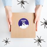 The Holiday Aisle® Thank You Spooky Ghost Happy Halloween Stickers in Black | 2 H x 2 W x 2 D in | Wayfair 61385EFFA9064239B843566FB05FF0C3