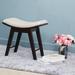 Red Barrel Studio® Vanity Stool w/ Rubber Wood Leg, Makeup Bench w/ Concave Seat Surface, Padded Cushioned Chair, Piano Seat, Capacity 330Lb | Wayfair