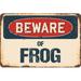 SignMission Beware of Frog Sign Plastic in Blue/Brown/Red | 6 H x 9 W x 0.1 D in | Wayfair Z-D-6-BW-Frog