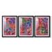 Red Barrel Studio® Vivid Stems I Premium Framed Print - Ready To Hang Canvas, Bamboo in Black/Blue/Green | 36.5 H x 79.5 W x 1 D in | Wayfair