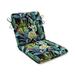 Dakota Fields Shanaghy Indoor/Outdoor Dining Chair Cushion Polyester in Green/Blue/Black | 3 H x 30.75 W x 40.5 D in | Wayfair