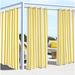 Latitude Run® Airielle Striped Semi-Sheer Outdoor Grommet Single Curtain Panel Polyester in Black | 96 H in | Wayfair