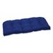 Latitude Run® Amarina Indoor/Outdoor Loveseat Cushion Polyester in Blue | 5 H x 44 W x 19 D in | Wayfair 7340E23AE1FC4163B003BE62ACA1F70C