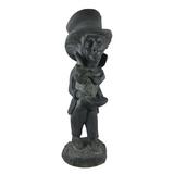 Zeckos Alice In Wonderland Mad Hatter Garden Patio Statue Resin/Plastic in Gray | 19 H x 5.5 W x 6 D in | Wayfair 6006-50