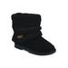 Women's Faux Suede With Berber Cuff Ankle Boot by GaaHuu in Black (Size 8 M)