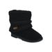 Women's Faux Suede With Berber Cuff Ankle Boot by GaaHuu in Black (Size 7 M)