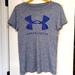 Under Armour Tops | Like New Under Armour Women’s Graphic Classic Sportstyle Classic Crew Tee | Color: Gray/Purple | Size: S