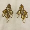 Anthropologie Jewelry | Flying Wings Crystal Earrings | Color: Gold | Size: Os