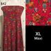 Lularoe Dresses | Impressionist Floral Print Maxi | Color: Orange/Red | Size: Xl