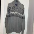 American Eagle Outfitters Sweaters | American Eagle Gray Cotton Long Sleeve Pullover Knit Warm Sweater | Color: Gray/Silver | Size: Xl