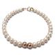 Love Gemstone Jewellery 9ct Gold Pearl Bracelet for Women with Genuine White Freshwater Pearl Beads and 6mm Gold Ball Beads, 7.5 inch (9ctgwpb+2-6mmgb7.5)