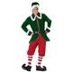 Christmas Elf Costume for Mens Womens Santa Claus Suit Cosplay Costume Adult Green Deluxe Velvet Party Xmas Outfit (3X-Large, Green Man)