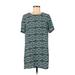 The Limited Outlet Casual Dress: Blue Aztec or Tribal Print Dresses - Women's Size Medium