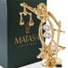 Matashi Home Decorative Tabletop Showpiece 24K Gold Plated Crystal Studded Lady Of Justice Ornament