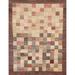 Checkered Gabbeh Kashkoli Oriental Area Rug Hand-knotted Wool Carpet - 4'10" x 6'5"