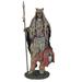 Bungalow Rose Indian Warrior w/ Spear Statue Native American Figurine Resin in Orange | 14 H x 5 W x 4 D in | Wayfair