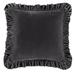 Rosdorf Park Annita Solid Faux Silk Velvet Ruffled 27x27 inch Euro Sham in Black/Brown | 27 H x 27 W in | Wayfair 37A34C4D682C4B698DBEB6D93E71E23F