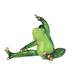 Trinx Frog Doing Yoga Head to Knee Pose Figurine Resin in Gray/Green | 3.75 H x 4.75 W x 2.5 D in | Wayfair A0D618F139934535BFBEC3B0455AC3C9