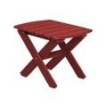 Wildridge Classic Rectangular Outdoor Side Table Plastic in Red | 17 H x 21 W x 16 D in | Wayfair LCC-228-CARDINAL RED