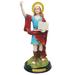 Trinx 12"H Saint Pancratius Statue Holy Figurine Religious Decoration Resin in Blue/Red | 12 H x 4.5 W x 4 D in | Wayfair