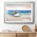 Breakwater Bay Shore Excursion - Picture Frame Painting Paper, Solid Wood in Black/Blue/Green | 26.5 H x 36.5 W x 1.5 D in | Wayfair