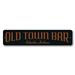 Lizton Sign Shop, Inc Old Town Bar Custom Aluminum Sign Metal in Black/Gray/Orange | 4 H x 18 W x 0.04 D in | Wayfair 1272-A418