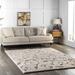 Gray/White 110 x 1.18 in Area Rug - Charlton Home® Pipers Contemporary Shag Performance Cream/Beige Rug, Polypropylene | 110 W x 1.18 D in | Wayfair