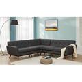 Gray Sectional - Corrigan Studio® Arvetta Linen Tufted Corner Sectional Sofa Linen/Polyester | 32.9 H x 98.2 W x 98.2 D in | Wayfair
