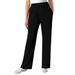 Plus Size Women's Sport Knit Straight Leg Pant by Woman Within in Black (Size 1X)