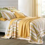 Florence Oversized Bedspread by BrylaneHome in Dandelion Stripe (Size TWIN)