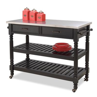 The Savannah Kitchen Cart by Homestyles in Black