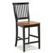 24" Bar Stool with Oak Finished Seat by Homestyles in Black Oak