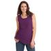 Plus Size Women's Perfect Scoopneck Tank by Woman Within in Plum Purple (Size 6X) Top