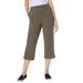 Plus Size Women's Capri Fineline Jean by Woman Within in Grey Denim (Size 30 WP)