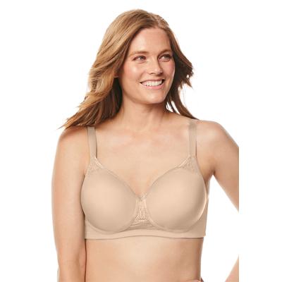 Plus Size Women's Stay-Cool Wireless T-Shirt Bra by Comfort Choice in Nude (Size 50 G)