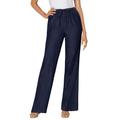 Plus Size Women's Drawstring Denim Wide-Leg Pant by Woman Within in Indigo (Size 36 T) Pants