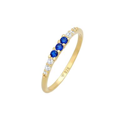 Elli - Zirkonia Saphir synthetisch 925 Silber vergoldet Ringe 1 ct Damen (59.99 € / 1 ct) Image