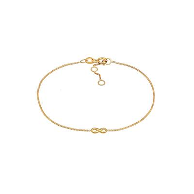 Elli PREMIUM Bransoletka Damska bransoletka Infinity filiranowa, regulowana w żółtym złocie 585 16 cm Damen Image
