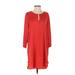 Mossimo Casual Dress - Shift: Orange Print Dresses - Women's Size Small