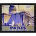 Global Gallery 'Paris, Southern Railway' by Griffin Framed Vintage Advertisement Paper in Blue/Yellow | 19.45" H x 24" W x 1.5" D | Wayfair