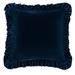 Rosdorf Park Annita Solid Faux Silk Velvet Ruffled 27x27 inch Euro Sham in Black | 27 H x 27 W in | Wayfair 8C35F09811C943DEA9CF598A1A301160