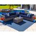 Latitude Run® Sorrento 8 Piece Rattan Sectional Seating Group w/ Sunbrella Cushions Synthetic Wicker/All - Weather Wicker/Wicker/Rattan | Outdoor Furniture | Wayfair