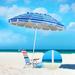 Gymax 86.5" Beach Umbrella Metal | 96.5 H x 86.5 W x 86.5 D in | Wayfair GYM07596