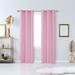 Latitude Run® Blackout Curtain Foil Printed Constellation Pattern Curtains Grommet Light Blocking Window Drapes in Pink/Black | 45 H in | Wayfair