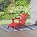 Rosecliff Heights Schlesinger Plastic Adirondack Chair w/ Ottoman Set in Red | 36.4 H x 24 W x 33.5 D in | Wayfair 3559528713644A4E861000E5BA01378B