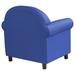 Factory Direct Partners Little Lux Club Wood/Polyurethane in Blue/Brown | 24 H x 18 D in | Wayfair 10492-BL