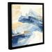 Wrought Studio™ 'Gilded Indigo I' Framed Painting Print on Wrapped Canvas Canvas, Cotton in White | 36 H x 36 W x 2 D in | Wayfair